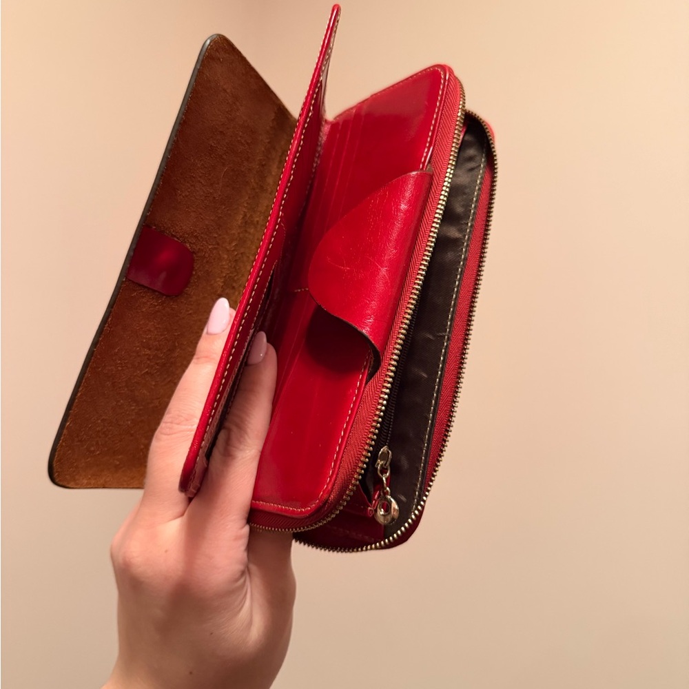 Red Leather Wallet - Picture 3 of 6